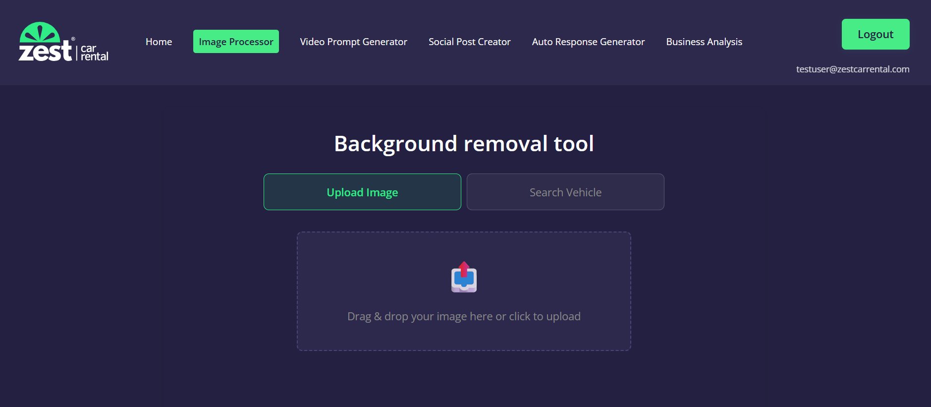 Zest AI Marketing Toolkit — frontend dashboard
